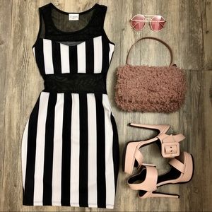 Black and White Mini Dress